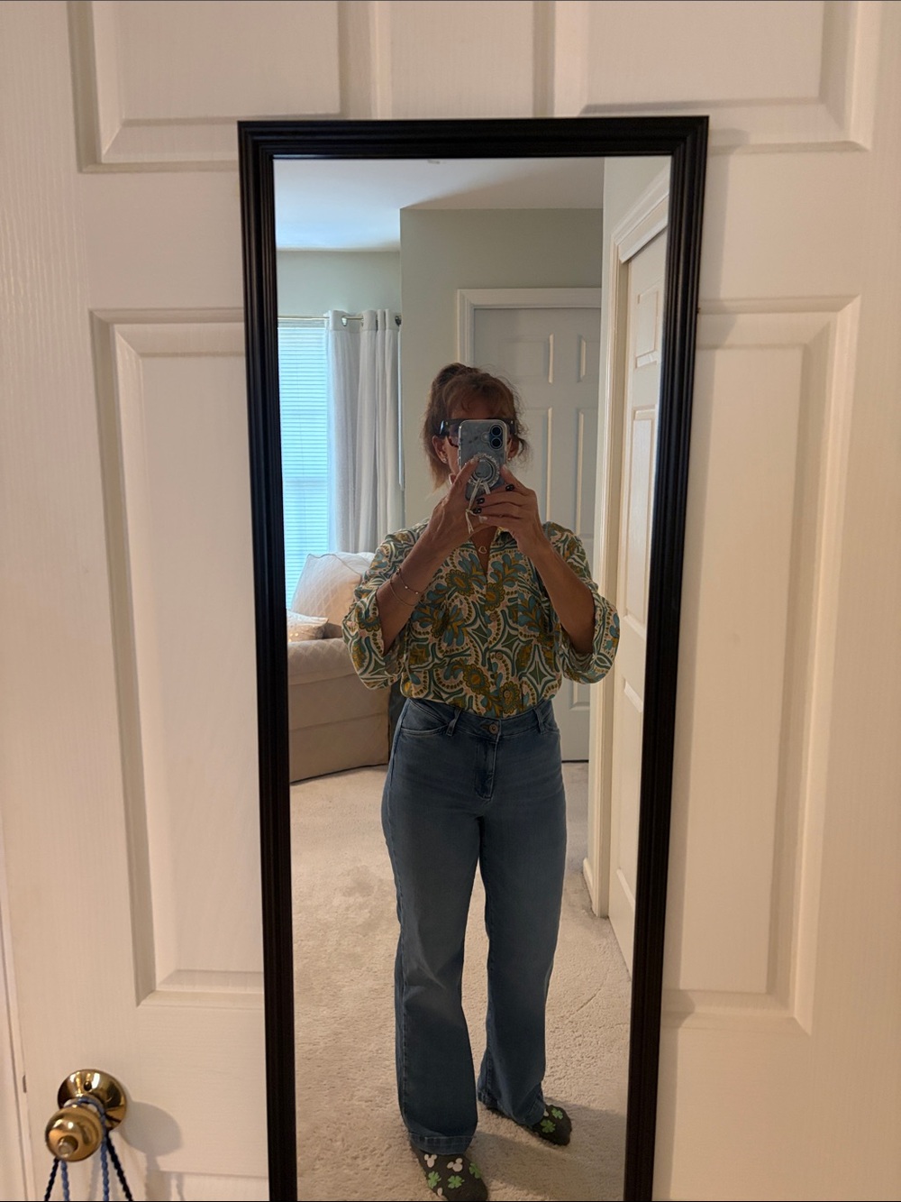 J. Jill Denim trouser full leg size 4 light wash like new